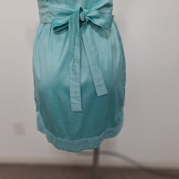 Calypso St. Barth Silk Blue Embroidered Coquette Pockets Coastal Mini Dress XS - Picture 8 of 14